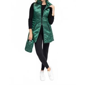 NEW ANORAK chevron vest in emerald